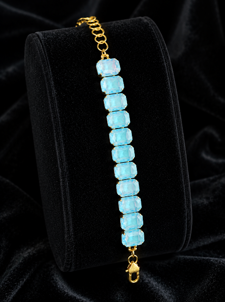 Blue Opal Radiant Chain Bracelet