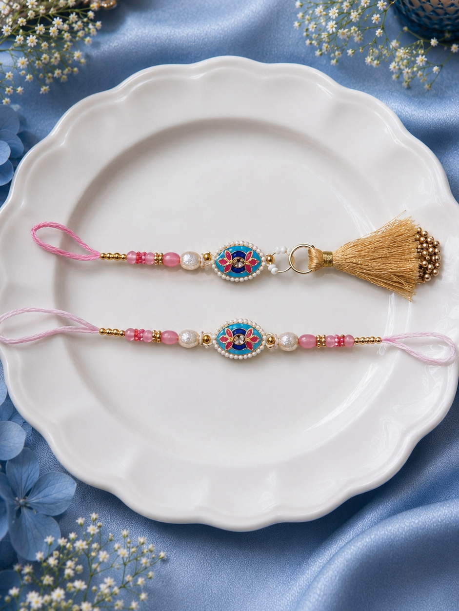 Kundan Charm Bhai Rakhi and Bhabhi Rakhi
