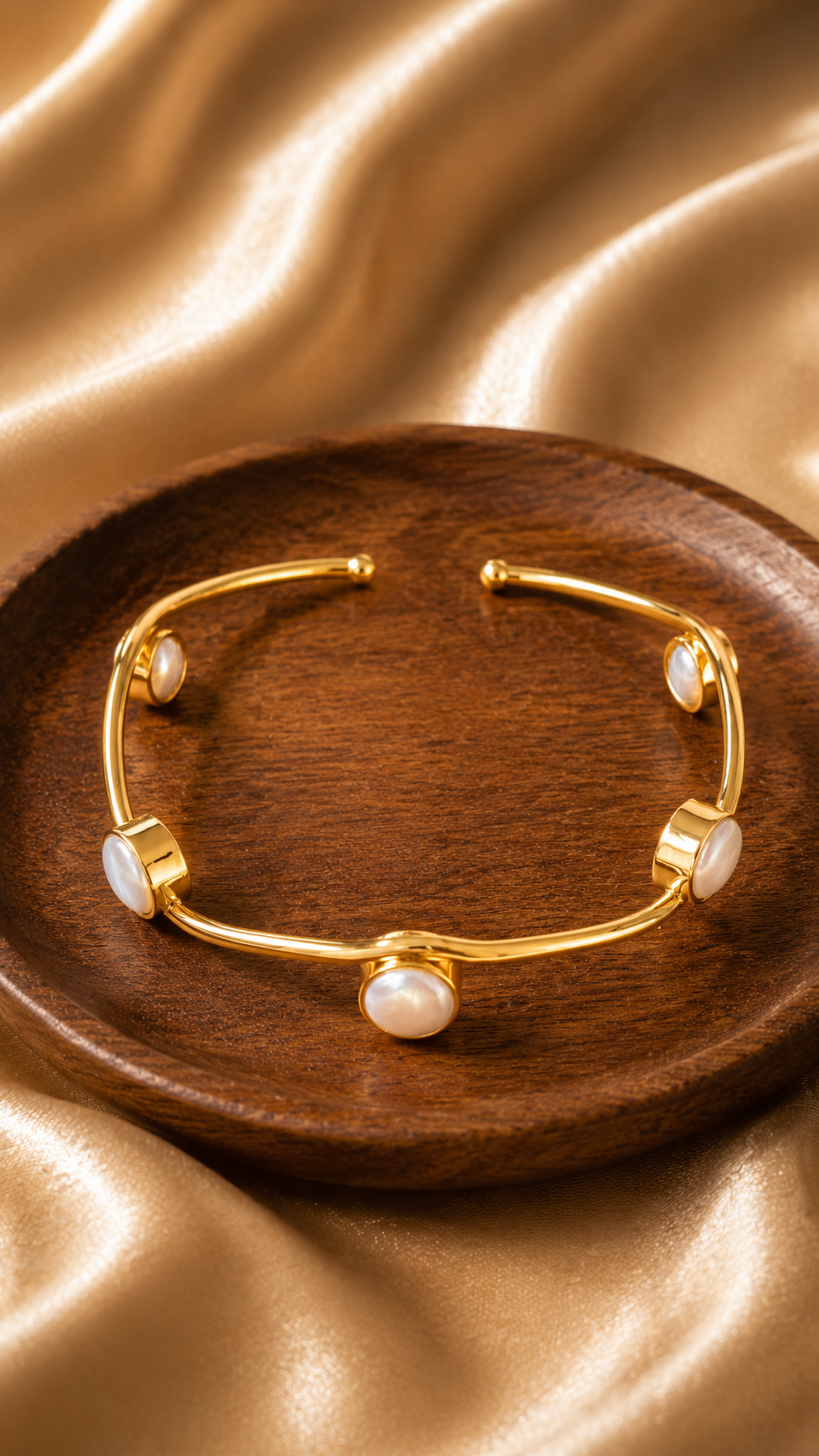 Bhabhi or Sister Pearl Golden Rakhi Bracelet