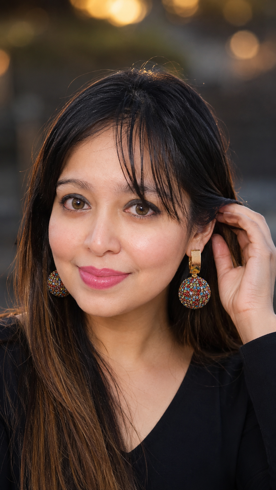 Disco Ball Earrings Danglers - The Trendy loop Series
