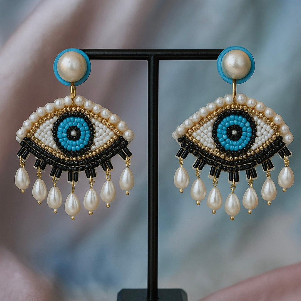 Evil Eye Dangle Earring || Size : 6cm*8cm*1cm