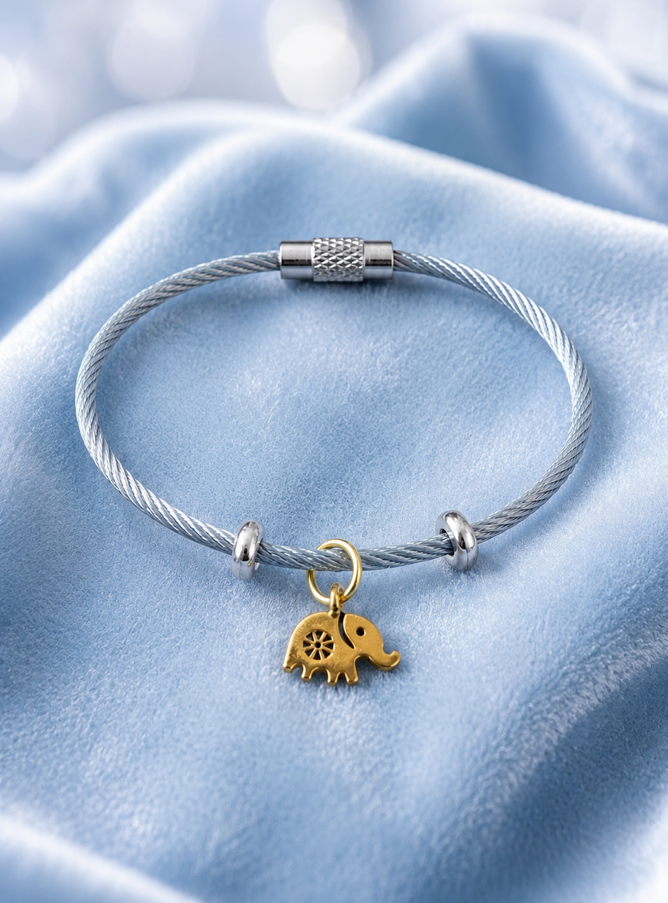 Elephant Charm Rakhi Bracelet for Infant and aged below 5 years.