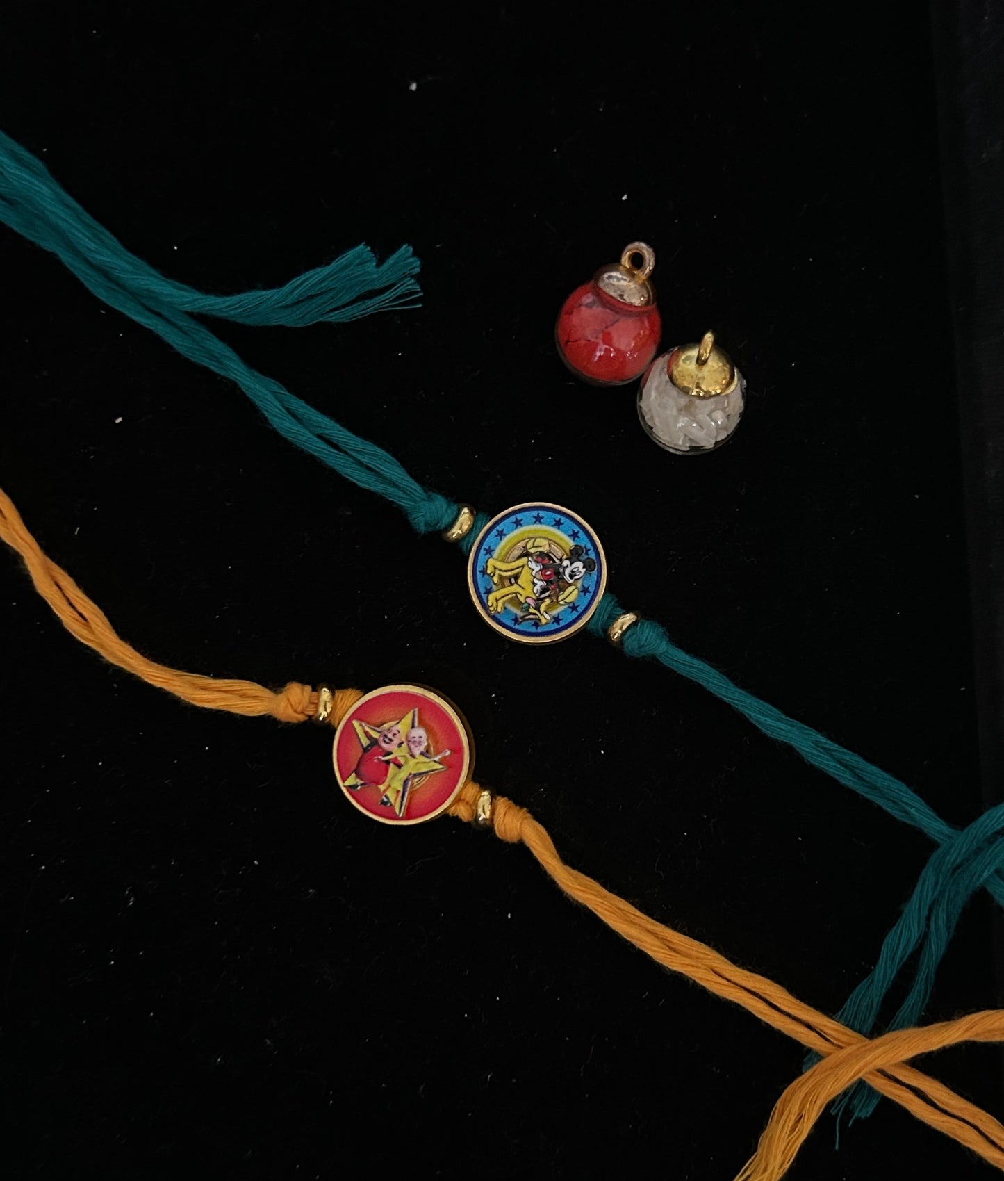 Motu Patlu and Mickey Mouse Spinner Rakhi [Set of 2]