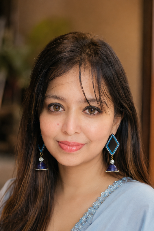 Mauve blue Modern Jhumka