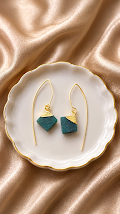 Handmade Semi-Precious Stones Marqish Hook Earrings