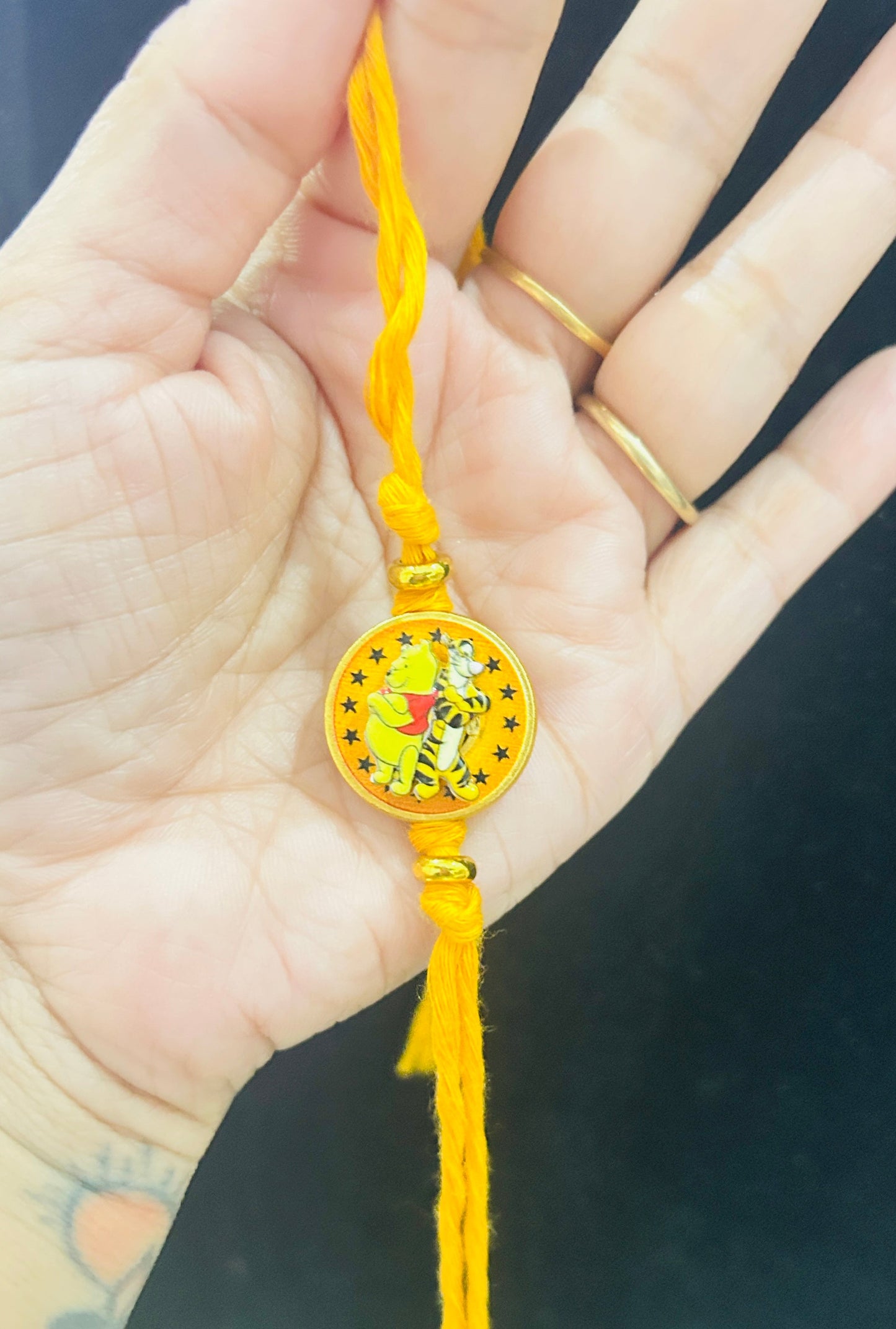 Winnie the Pooh Spinner Rakhi with Chocolate