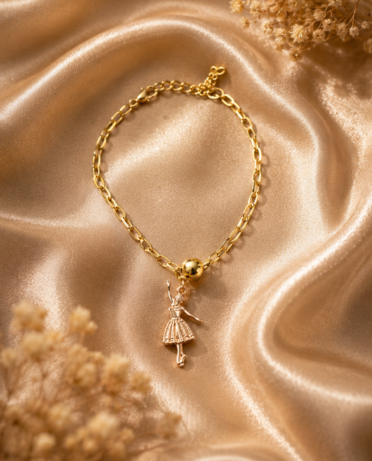 Golden-Ball Magnetic Friendship Bracelet