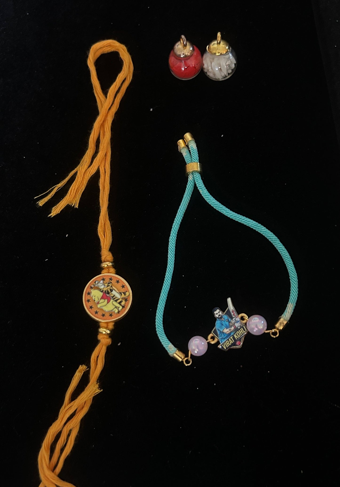 Winnie Spinner for Lil brother and Cricket Lover Rakhi for Big Brother  [Set of 2]