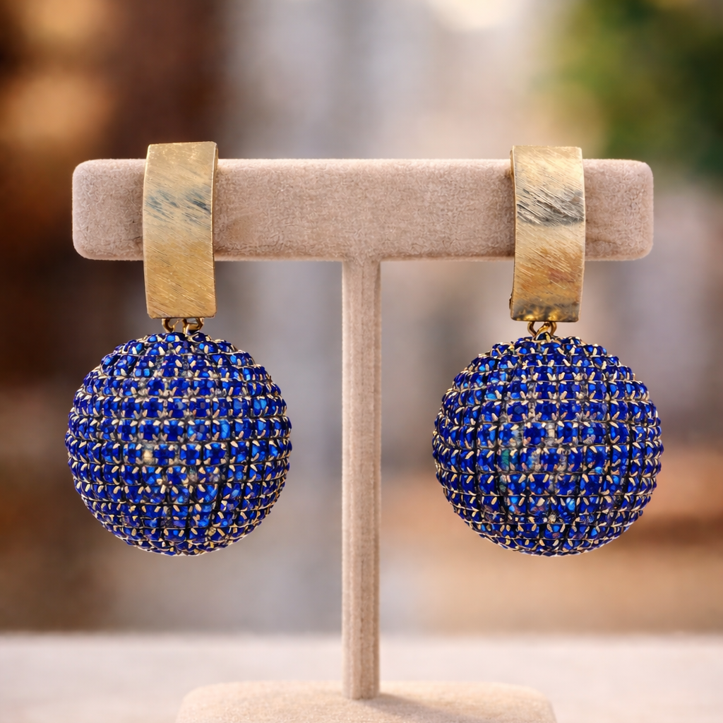 Disco Ball Earrings Danglers - The Trendy loop Series