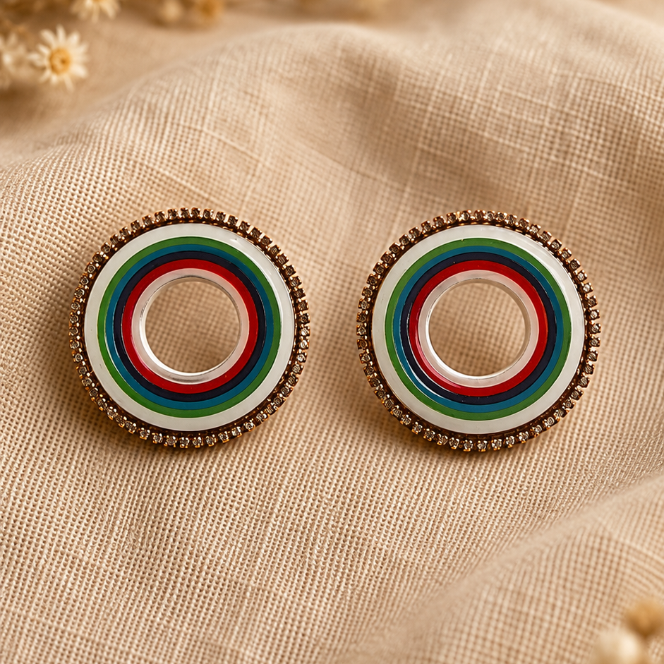 Rainbow Statement Halo Stud