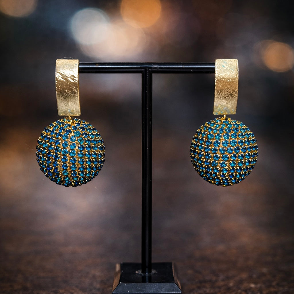 Disco Ball Earrings Danglers - The Trendy loop Series