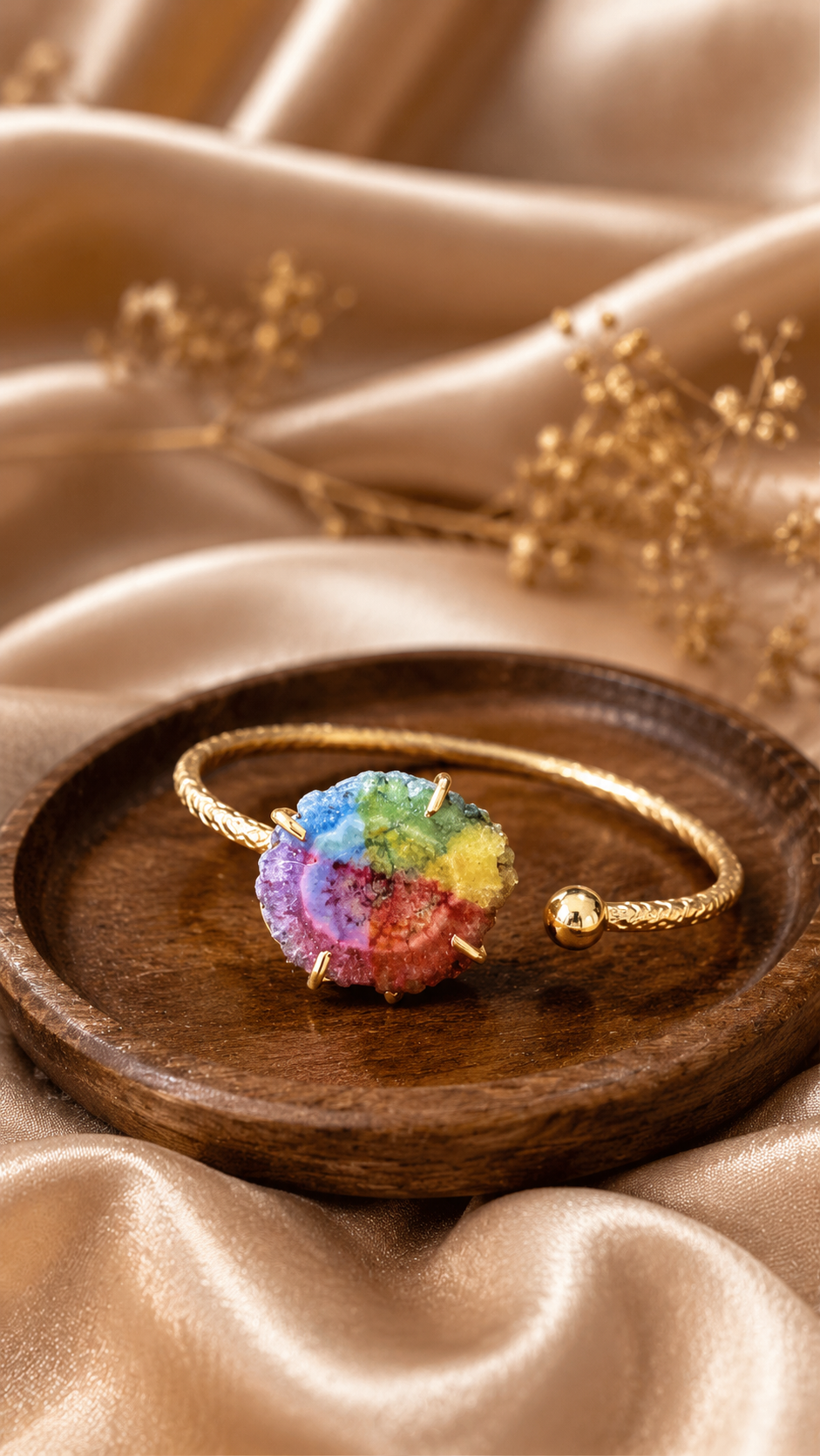 Solar Stone Claw Bracelet