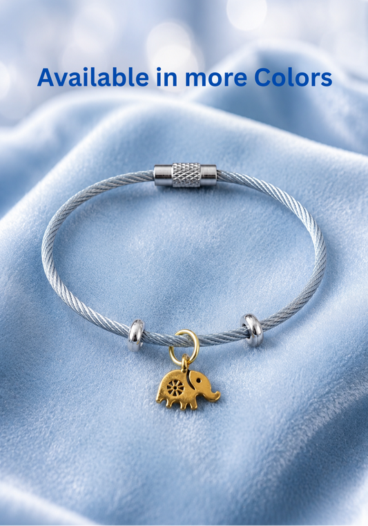 Elephant Charm Rakhi Bracelet for Infant and aged below 5 years.