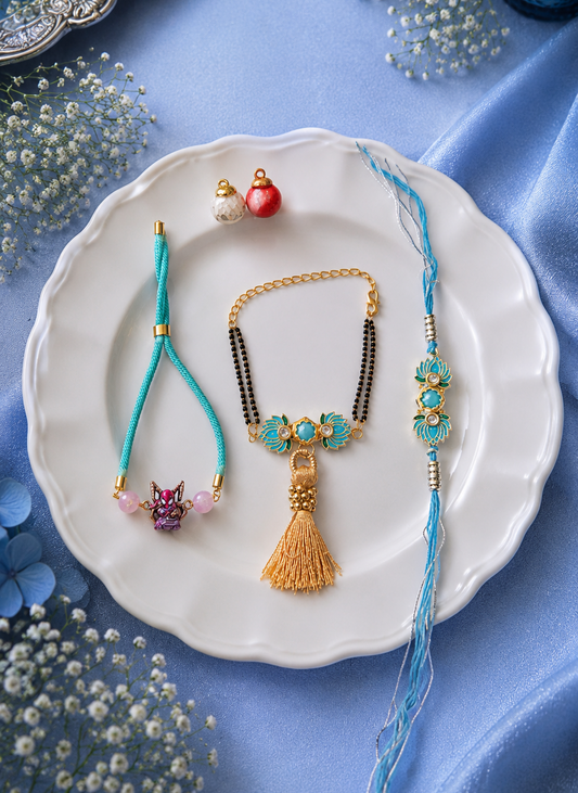 Lotus Bhai Bhabhi with Super Hero Rakhi  [Set of 3]