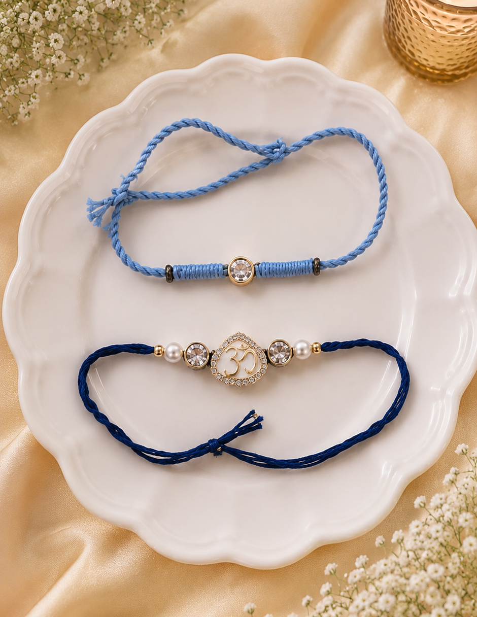 Om Rakhi and Gana Set [Set of 2]