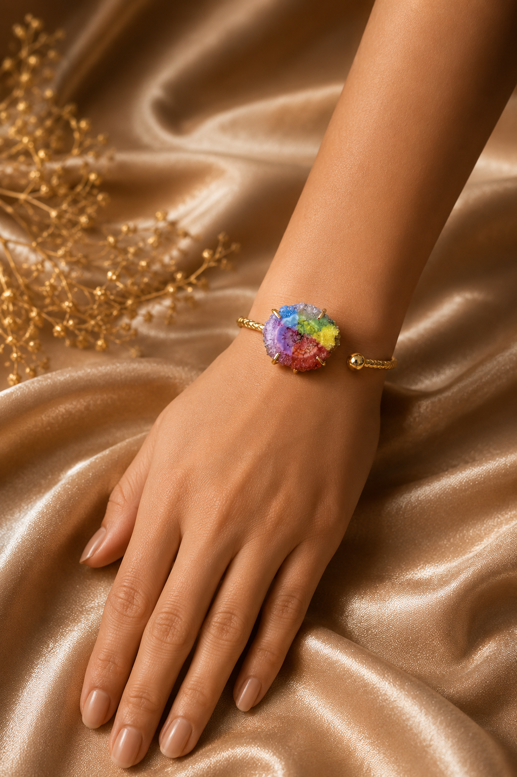 Solar Stone Claw Bracelet