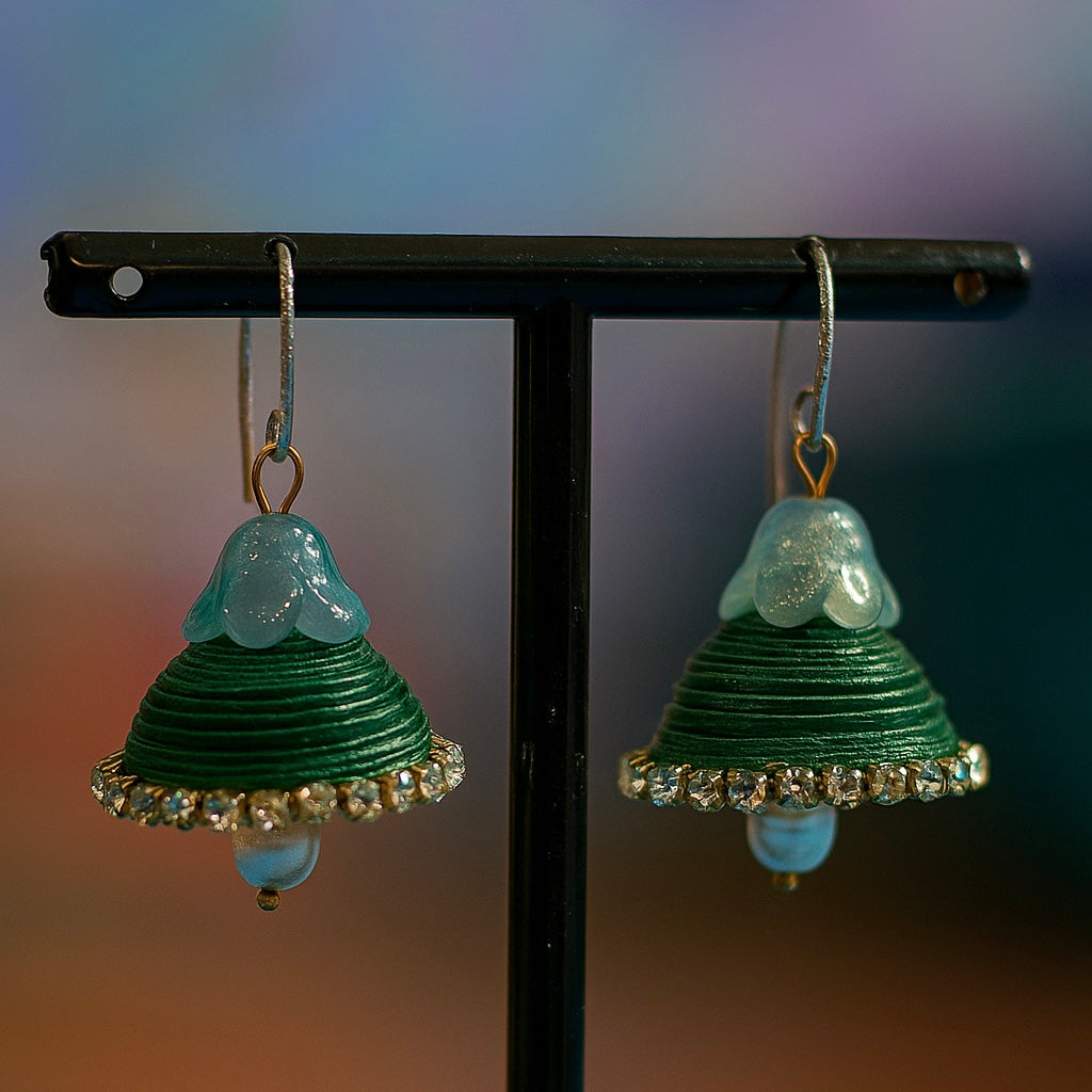Lily Pearl latkan Jhumki - Customisation of colors are available.