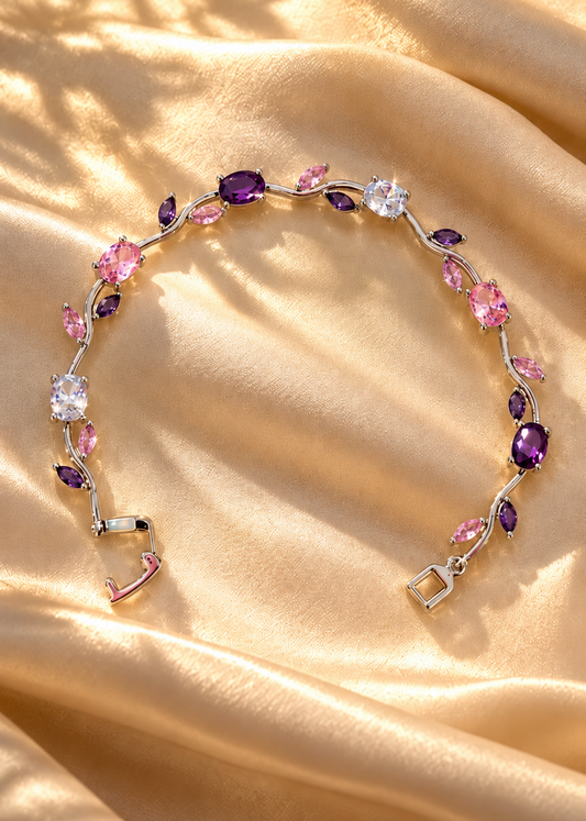 Trendy Tulip Bracelet (Purple-Pink)