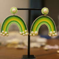 Rainbow Pearl Earrings Signature Design || Size: 7cm*7cm*1cm