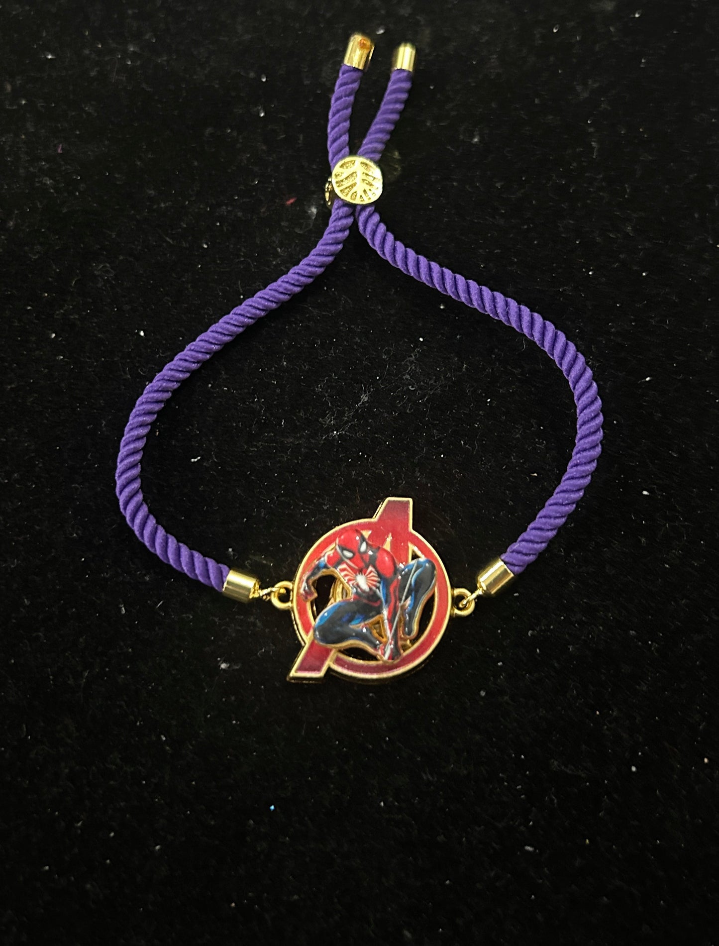 Spiderman Spinner purple bracelet Rakhi with Chocolate