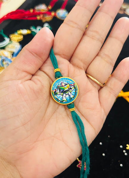 Buzz Light Year Spinner Rakhi with Chocolate