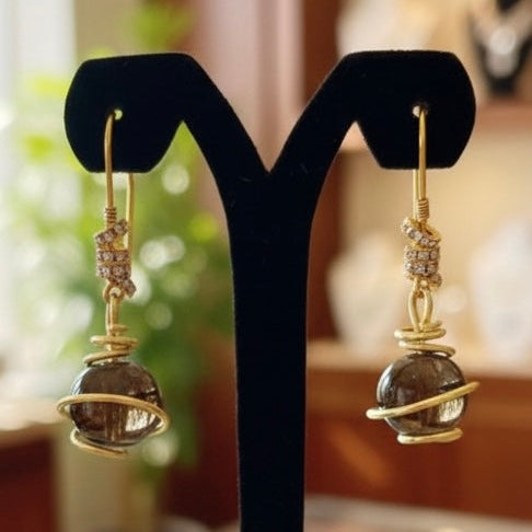 Celestial Gemstone Drop Earrings
