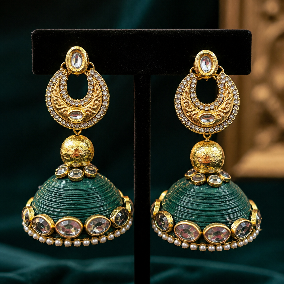 Kundan Chandbali Jhumka