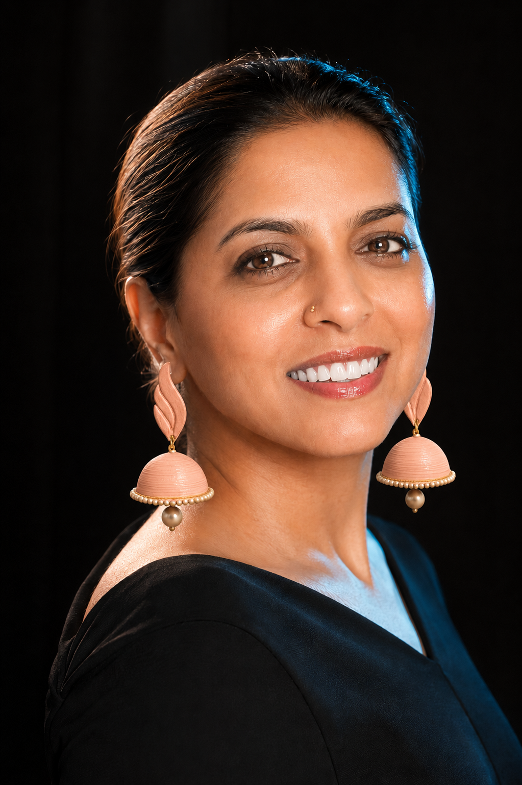 Feather with Golden Shine Jhumka
