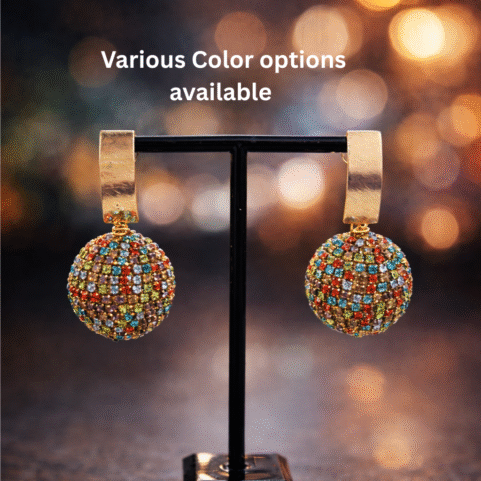Disco Ball Earrings Danglers - The Trendy loop Series