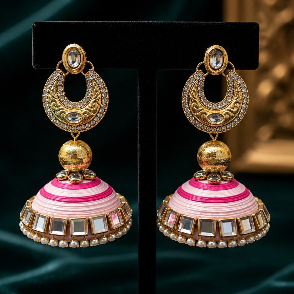 Kundan Chandbali Jhumka
